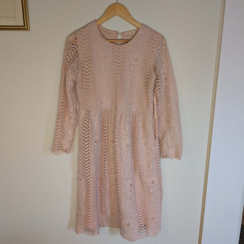Tea N Rose M Blush Pink Mixed Lace